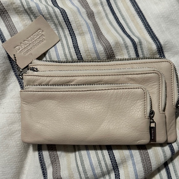 Danier Handbags - Danier Beige Leather Clutch